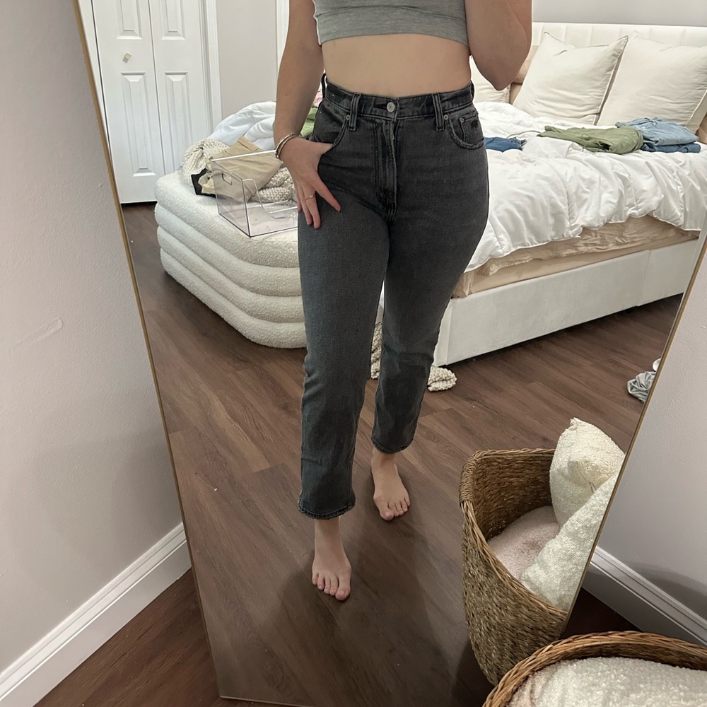 Abercrombie & Fitch Dark Gray Ankle Jeans